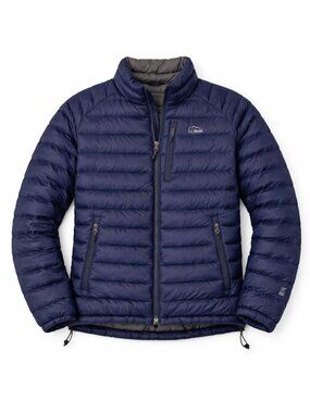 L.L. Bean 850 Fill Down Jacket Men’s Small Navy Ultralight Packable Puffer